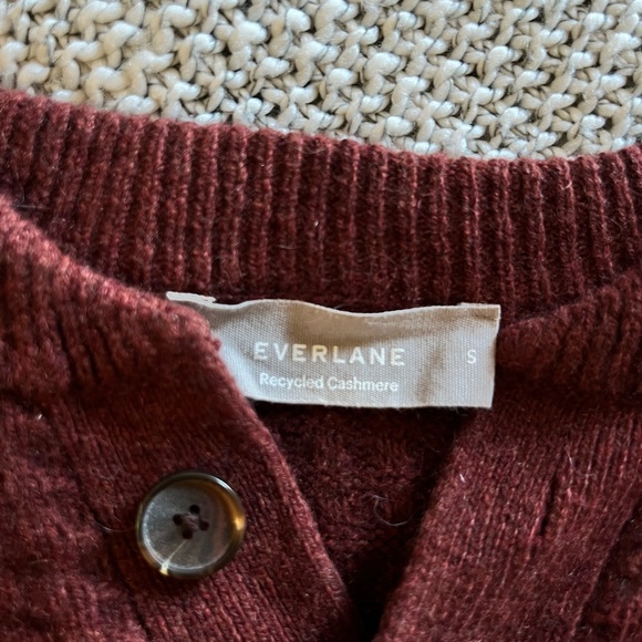 EVERLANE ReCashmere Belgian Waffle Henley in Clay Size Small - Picture 6 of 10